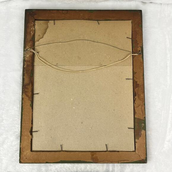 Vintage Framed “Spring Song” Print by Simon Glöcklich Girl Watching Bird 11x14 - Picture 2 of 6